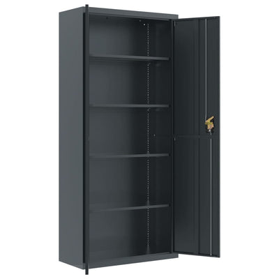 File Cabinet Anthracite 90x40x240 cm Steel