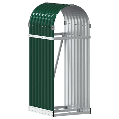 Log Holder Green 40x45x100 cm Galvanised Steel