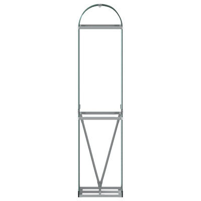 Log Holder Green 40x45x170 cm Galvanised Steel