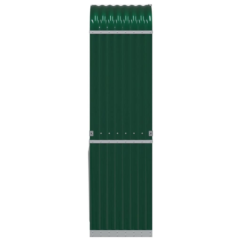 Log Holder Green 40x45x170 cm Galvanised Steel