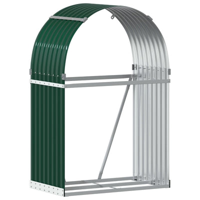 Log Holder Green 80x45x120 cm Galvanised Steel