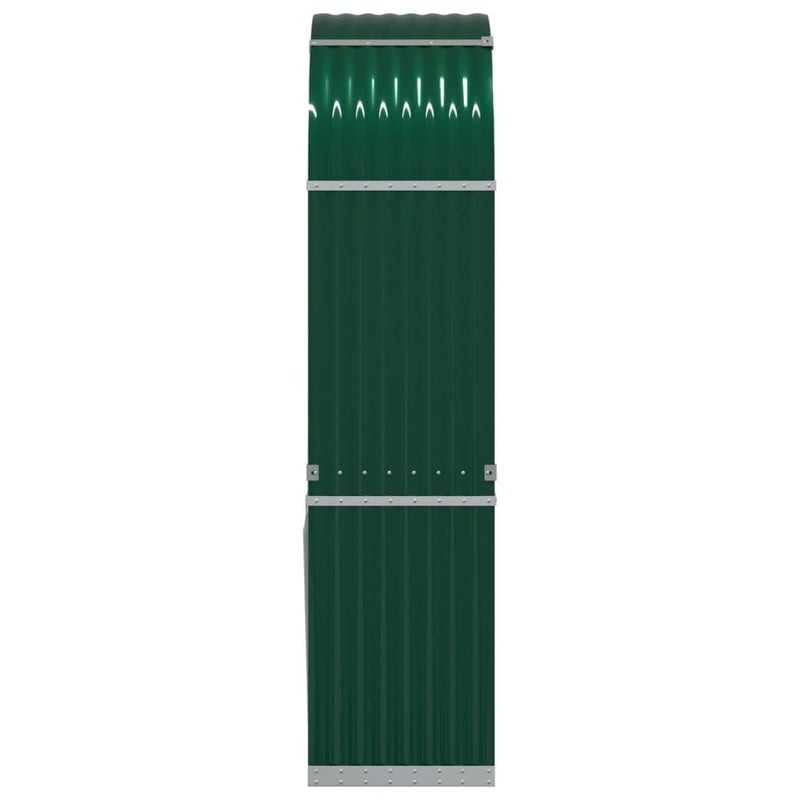 Log Holder Green 80x45x190 cm Galvanised Steel