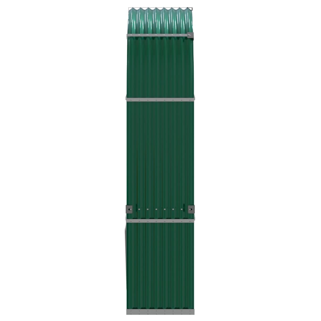 vidaXL Log Holder Green 120x45x210 cm Galvanised Steel 5