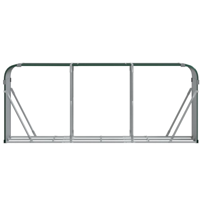 Log Holder Green 234x45x100 cm Galvanised Steel