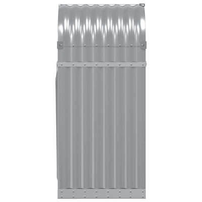 Log Holder Light Grey 40x45x100 cm Galvanised Steel