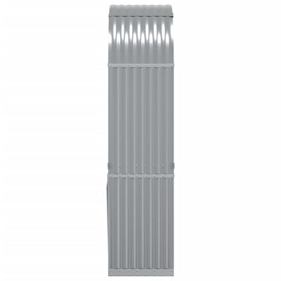 Log Holder Light Grey 80x45x190 cm Galvanised Steel