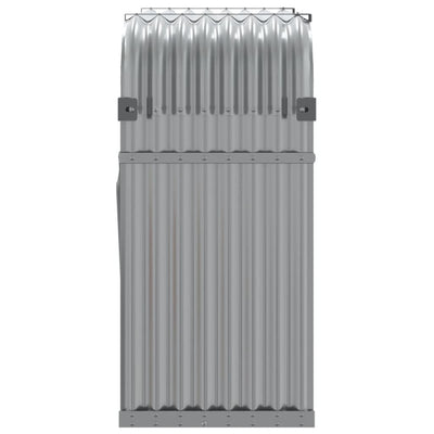 Log Holder Light Grey 120x45x100 cm Galvanised Steel