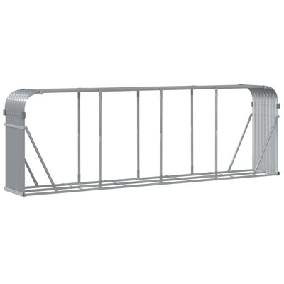 Log Holder Light Grey 300x45x100 cm Galvanised Steel