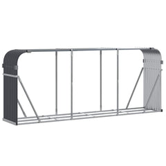 vidaXL Log Holder Anthracite 234x45x100 cm Galvanised Steel 2