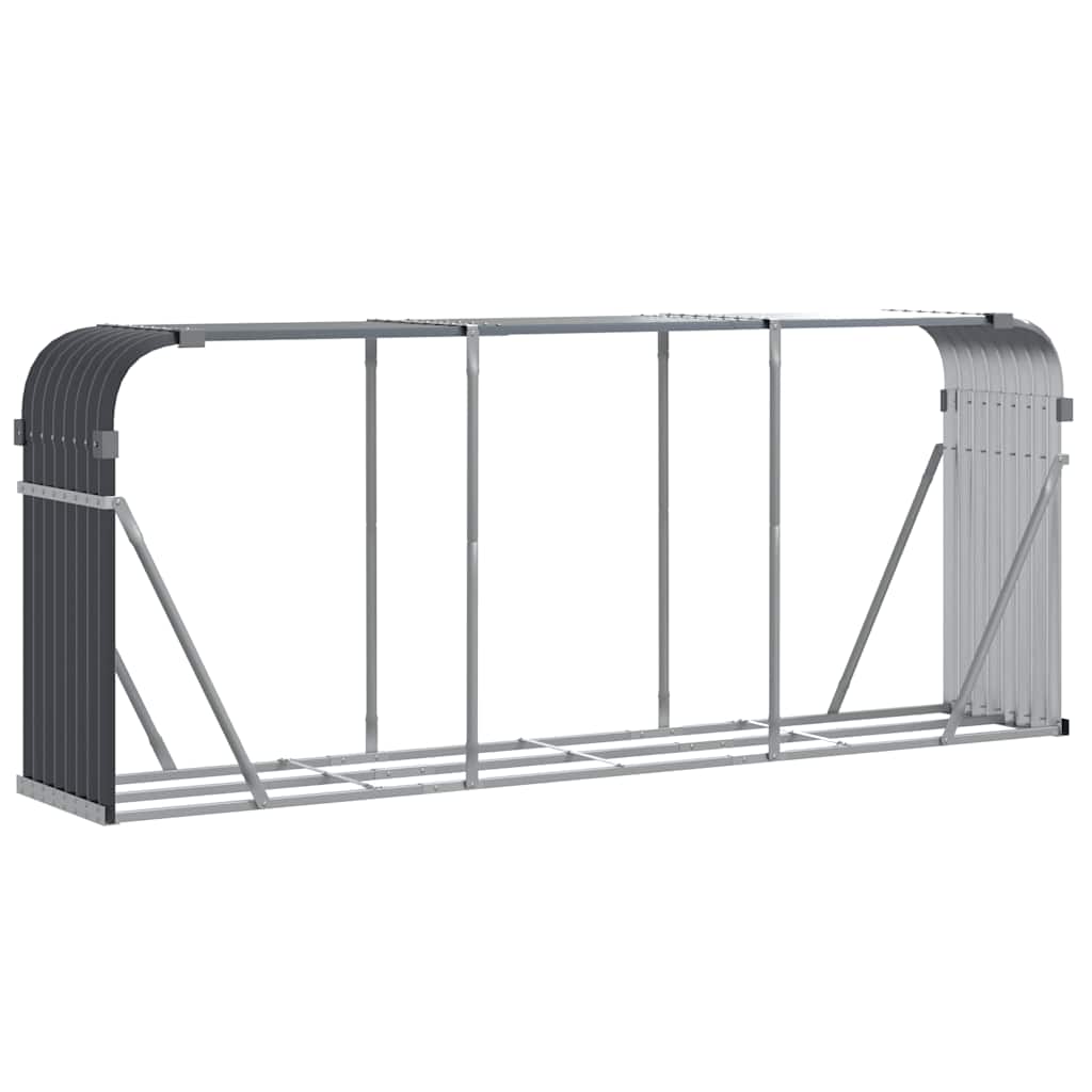 Log Holder Galvanised Steel Anthracite 234 cm
