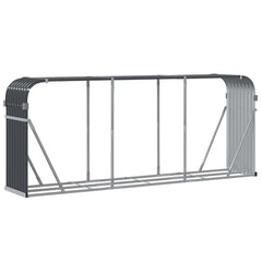 vidaXL Log Holder Anthracite 234x45x100 cm Galvanised Steel 6