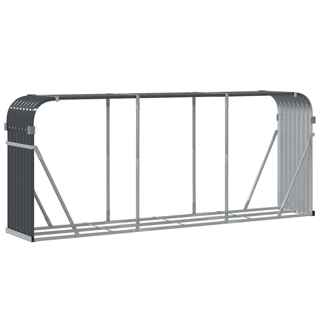 Log Holder Galvanised Steel Anthracite 234 cm