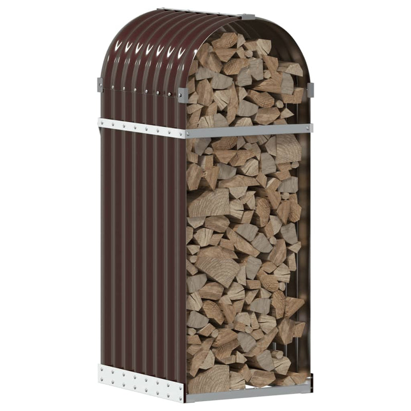 Log Holder Brown 40x45x100 cm Galvanised Steel