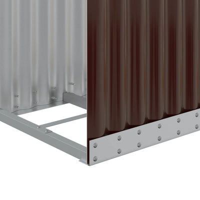 Log Holder Brown 40x45x100 cm Galvanised Steel