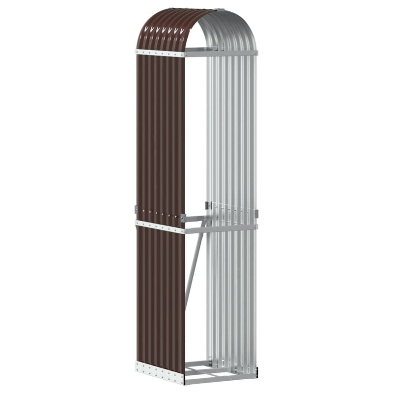 Log Holder Brown 40x45x170 cm Galvanised Steel