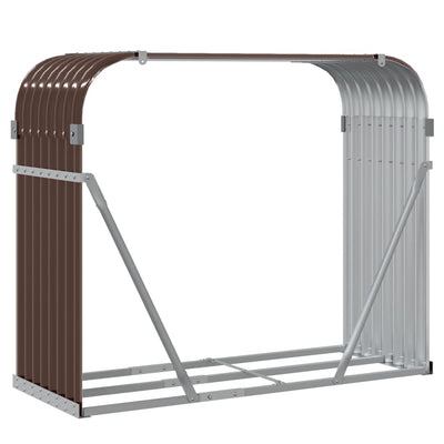 Log Holder Brown 120x45x100 cm Galvanised Steel