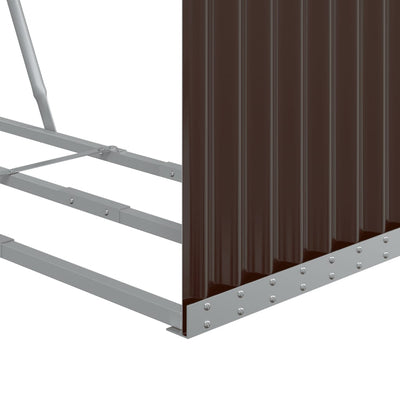 Log Holder Brown 120x45x100 cm Galvanised Steel