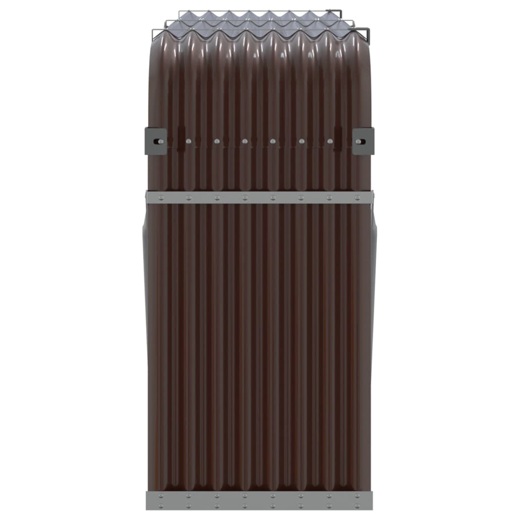 vidaXL Log Holder Brown 180x45x100 cm Galvanised Steel 5