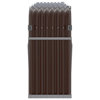 Log Holder Brown 234x45x100 cm Galvanised Steel