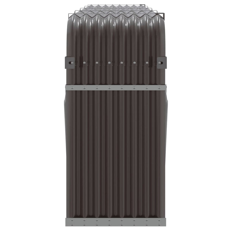 Log Holder Brown 300x45x100 cm Galvanised Steel