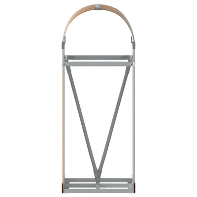 Log Holder Light Brown 40x45x100 cm Galvanised Steel