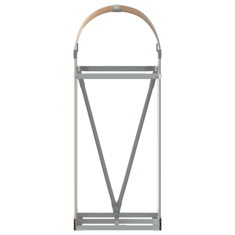 Log Holder Light Brown 40x45x100 cm Galvanised Steel