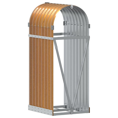 Log Holder Light Brown 40x45x100 cm Galvanised Steel