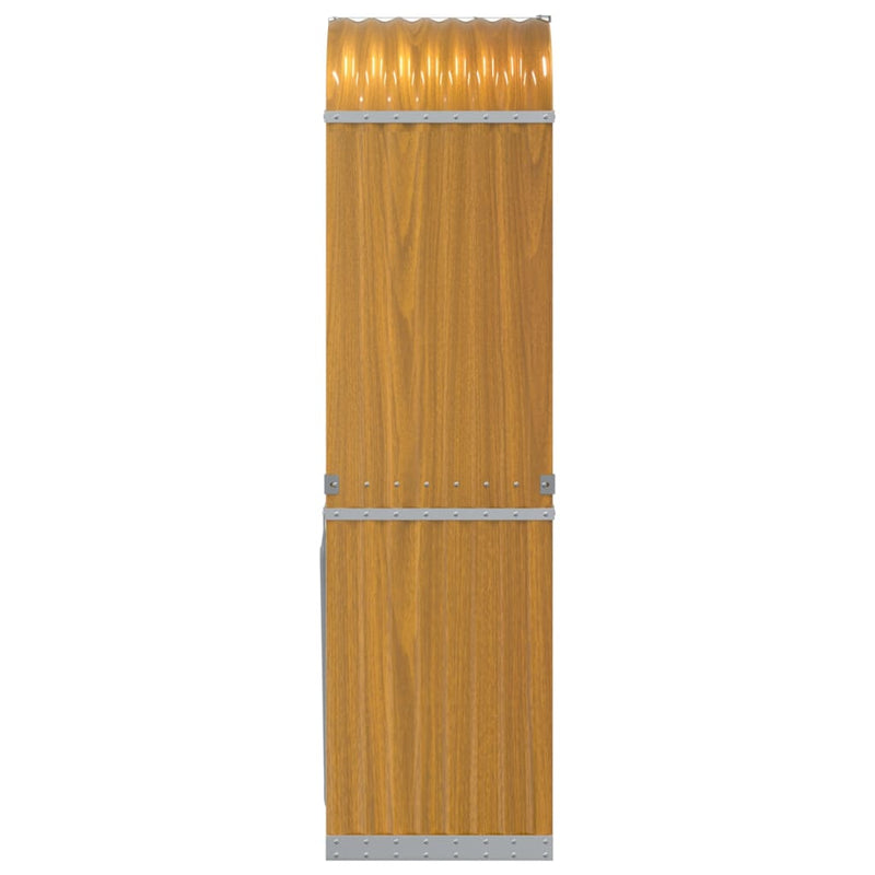 Log Holder Light Brown 40x45x170 cm Galvanised Steel