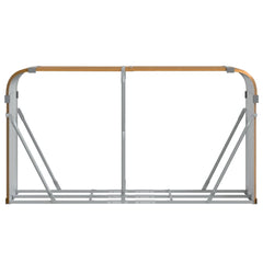 vidaXL Log Holder Wood Look 180x45x100 cm Galvanised Steel 4