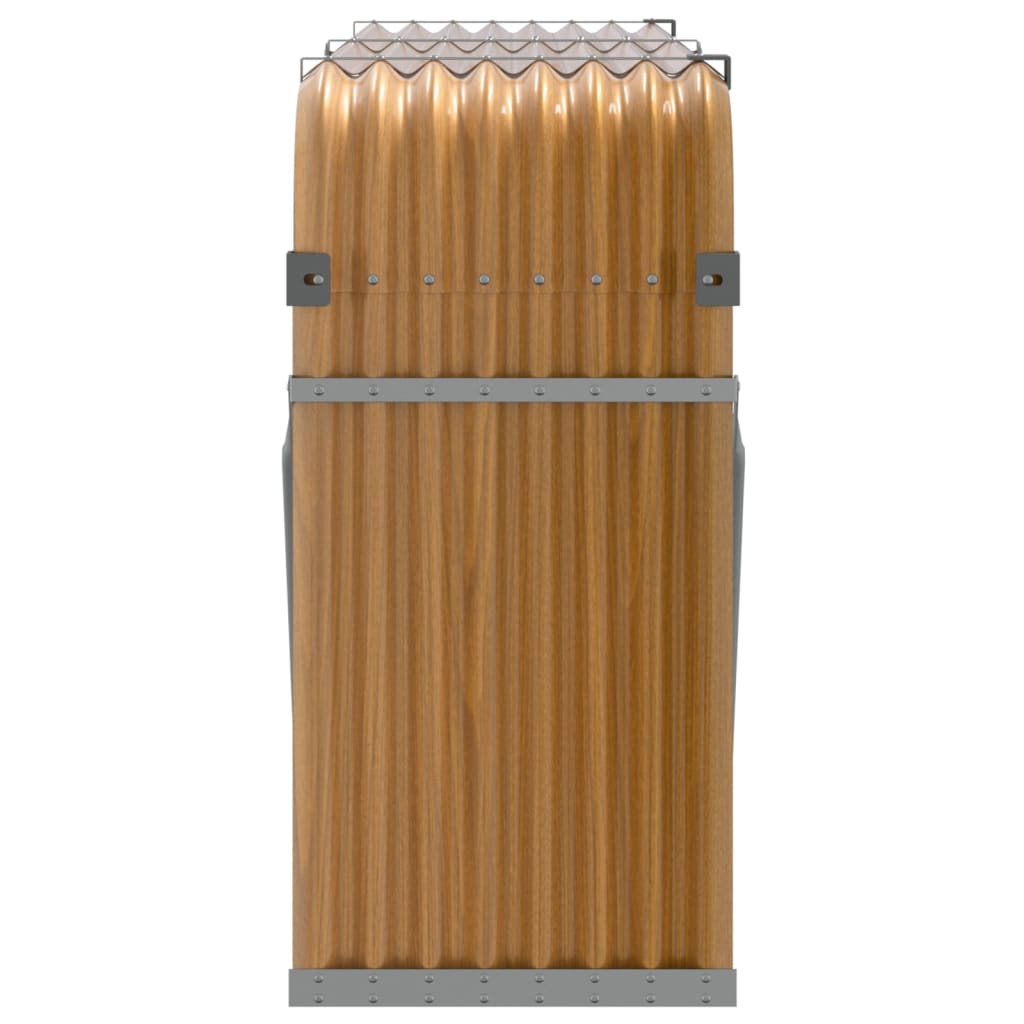 vidaXL Log Holder Wood Look 180x45x100 cm Galvanised Steel 5