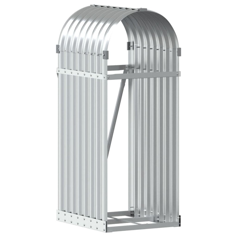 Log Holder Silver 40x45x100 cm Galvanised Steel