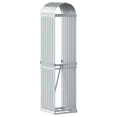 Log Holder Silver 40x45x170 cm Galvanised Steel