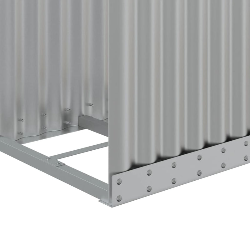 Log Holder Silver 40x45x170 cm Galvanised Steel