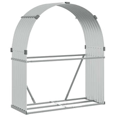 vidaXL Log Holder Silver 120x45x140 cm Galvanised Steel 2