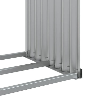 Log Holder Silver 120x45x140 cm Galvanised Steel