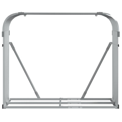 Log Holder Silver 120x45x100 cm Galvanised Steel