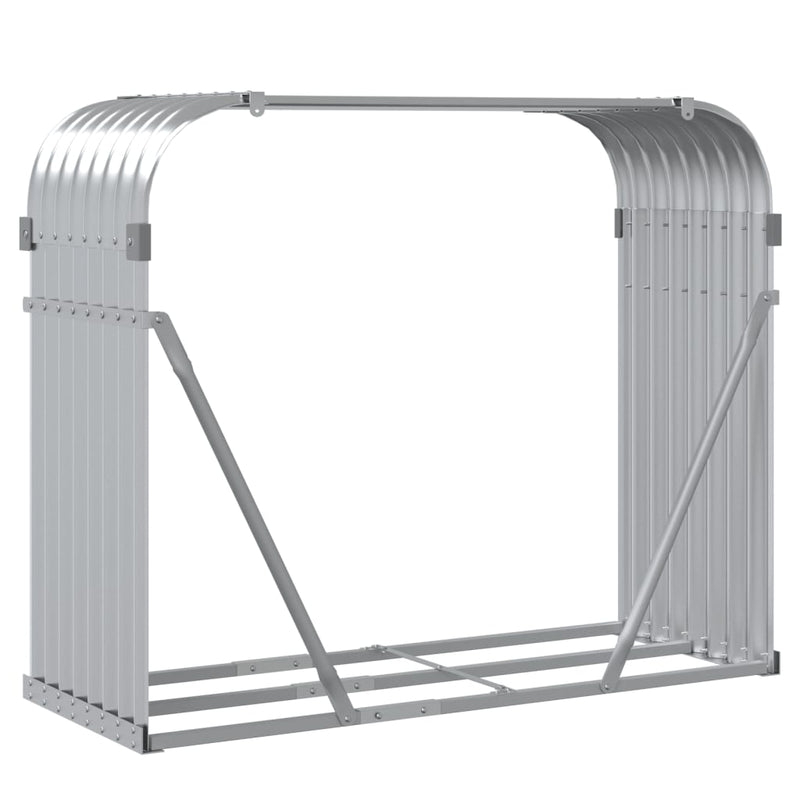 Log Holder Silver 120x45x100 cm Galvanised Steel