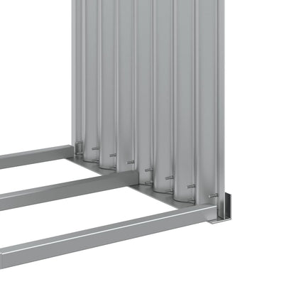 Log Holder Silver 120x45x100 cm Galvanised Steel