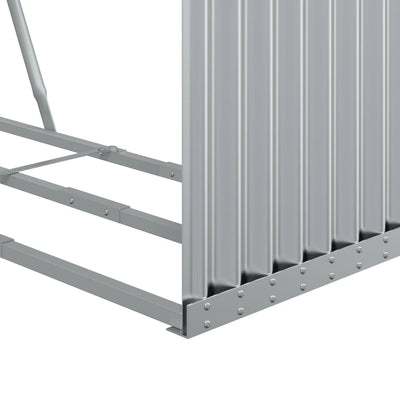 Log Holder Silver 120x45x100 cm Galvanised Steel