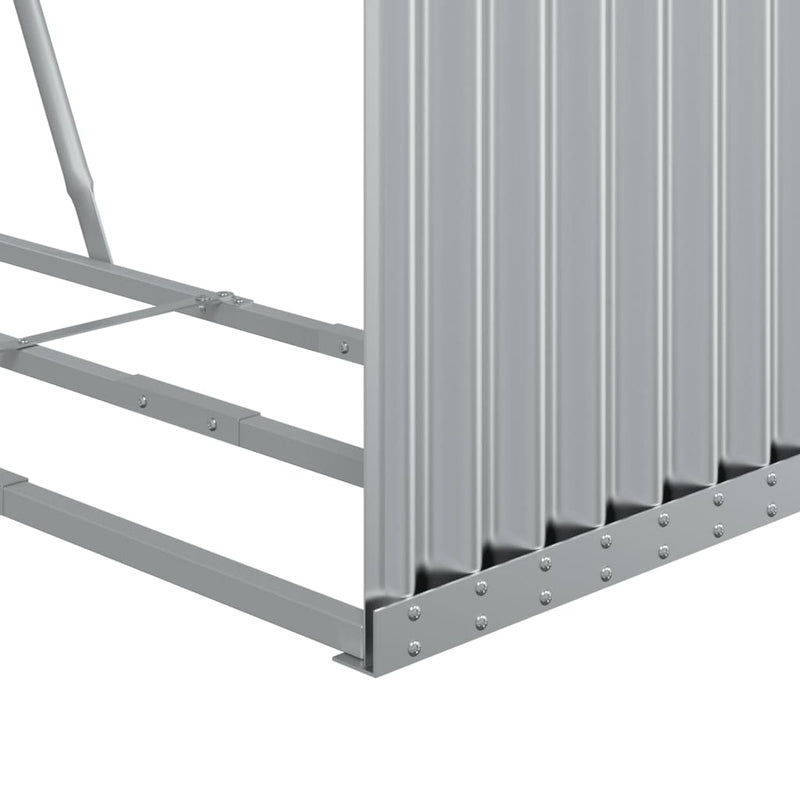 Log Holder Silver 120x45x100 cm Galvanised Steel