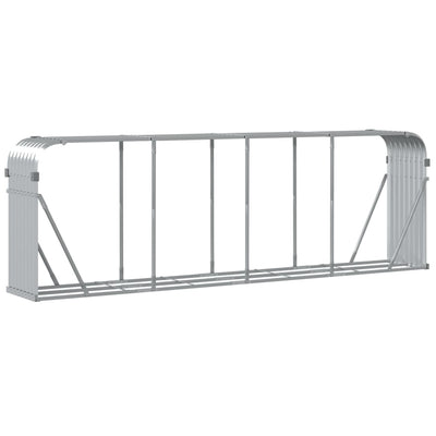 Log Holder Silver 300x45x100 cm Galvanised Steel