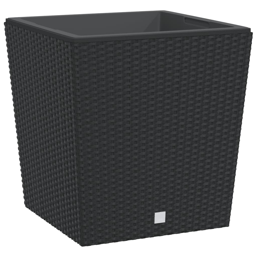 vidaXL Planter with Removable Inner Anthracite 37 / 64 L PP Rattan 2