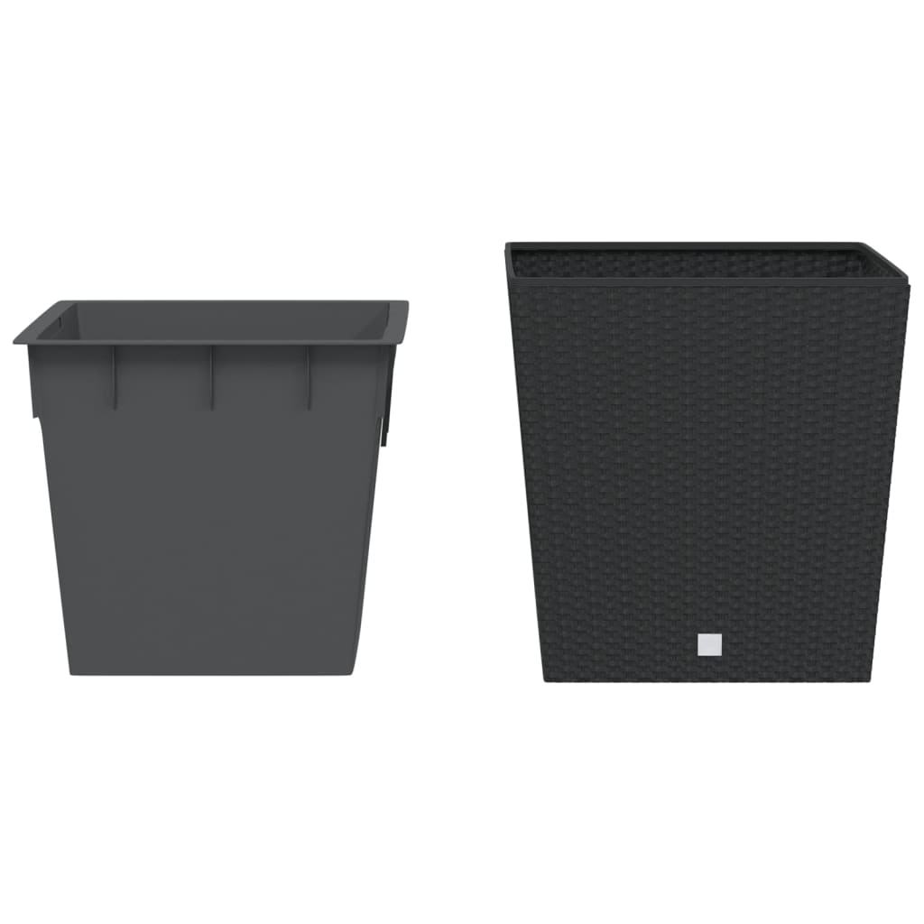 vidaXL Planter with Removable Inner Anthracite 37 / 64 L PP Rattan 3