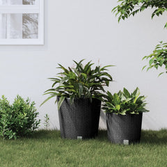 vidaXL Planter with Removable Inner Anthracite 35 / 37.5 L PP Rattan 1