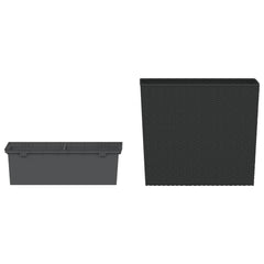 vidaXL Planter with Removable Inner Anthracite 12 / 44 L PP Rattan 3