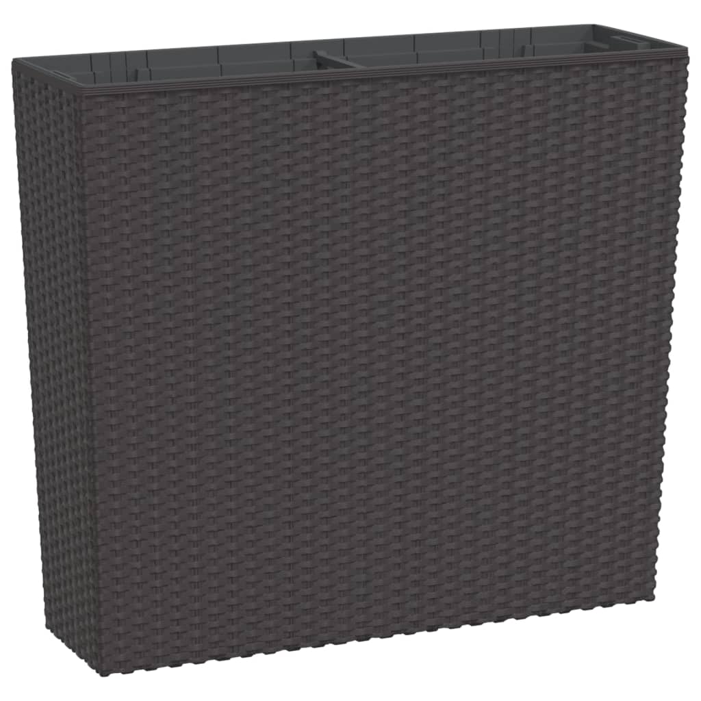 vidaXL Planter with Removable Inner Brown 12 / 44 L PP Rattan 2