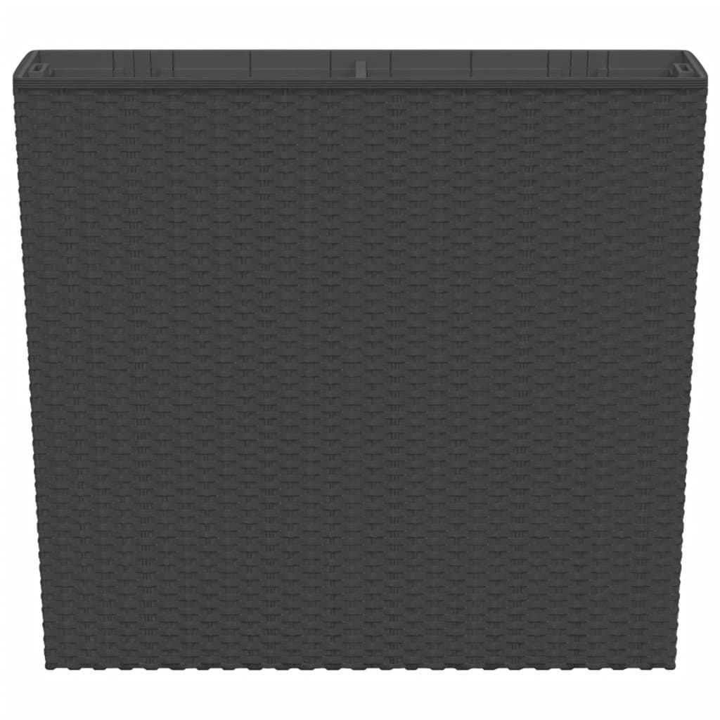 vidaXL Planter with Removable Inner Brown 12 / 44 L PP Rattan 4