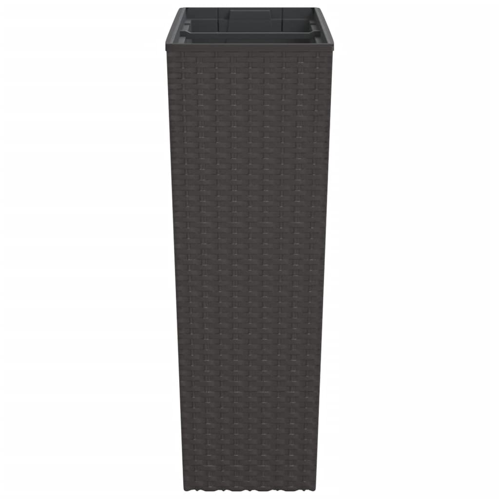 vidaXL Planter with Removable Inner Brown 12 / 44 L PP Rattan 5