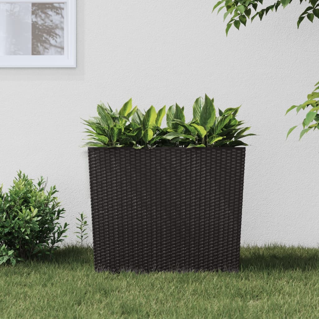 vidaXL Planter with Removable Inner Brown 12 / 44 L PP Rattan 1