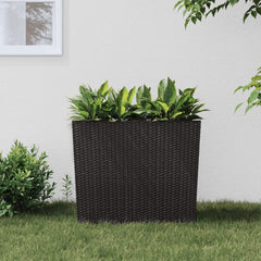 vidaXL Planter with Removable Inner Brown 12 / 44 L PP Rattan 1